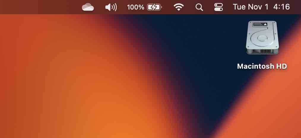 Machintosh HD icon on Desktop - macOS Ventura